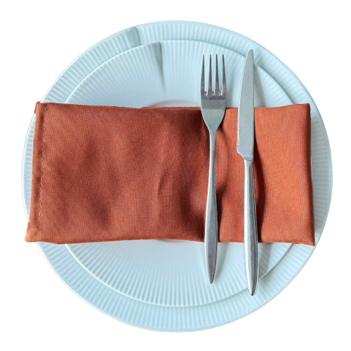 Serviette polyester Terracotta